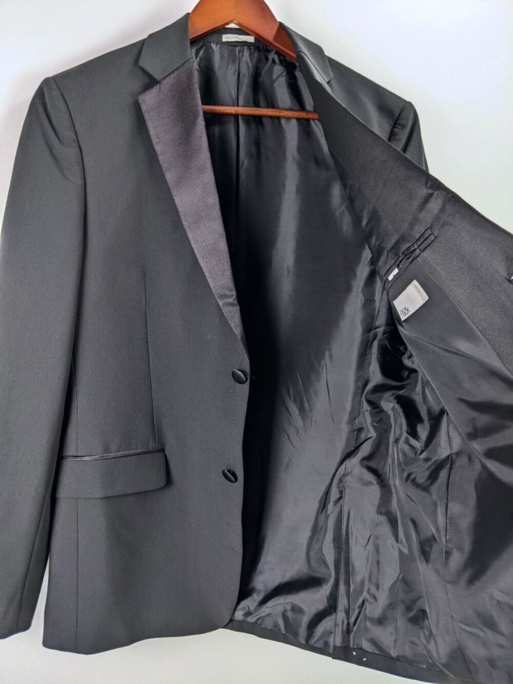 Nordstrom Rack Mens Suit Blazer Jacket with Cummerbund Size 40R in Black - Picture 5 of 11